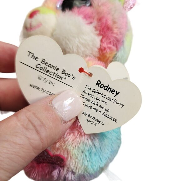 Ty Beanie Boos 36214 Rodney The Pink Hamster 6" - Picture 6 of 11